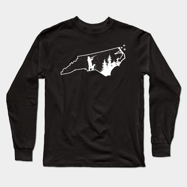 North Carolina Hunting duck Gifts Long Sleeve T-Shirt by Tesszero